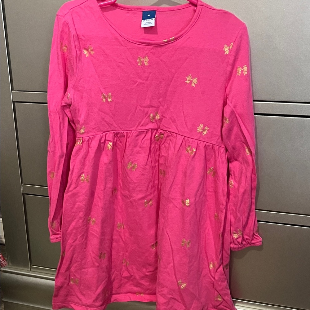 Old Navy Pink Dress with Gold Details